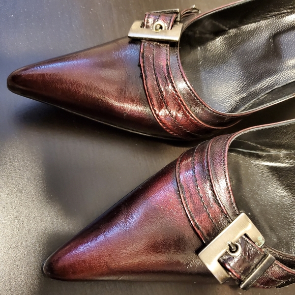 SIMARD Lumusi Wine Color Pointed Toe Heel IT 37 B / US 6.5 - Picture 3 of 7
